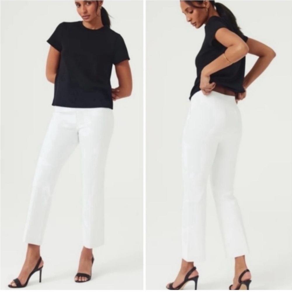 Chic White Cropped Pants - Picture 2 of 5